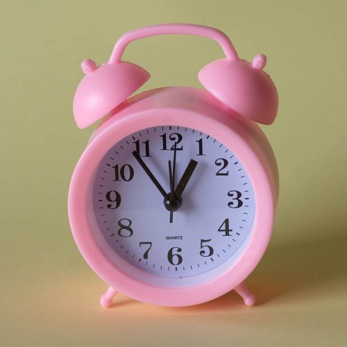 Mielas rožinis laikrodis-žadintuvas